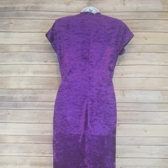 Price cut! Vintage Chinese Purple Evening Dress - Picture 4 of 8